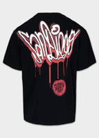 Herren T-Shirt Loose Fit GRAFFITI - Schwarz