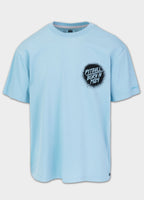 Men's Loose Fit T-Shirt GRAFFITI - Light Blue