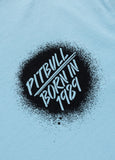 Men's Loose Fit T-Shirt GRAFFITI - Light Blue