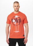 Men's T-shirt PALMS - salmon color