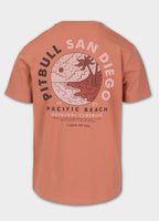 Men's T-shirt PLANET SURF - salmon color
