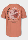 Men's T-shirt PLANET SURF - salmon color