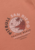 Men's T-shirt PLANET SURF - salmon color