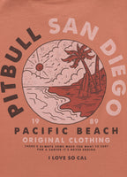 Men's T-shirt PLANET SURF - salmon color