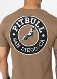 Herren T-Shirt SAN DIEGO CA BLACK - Coyote braun