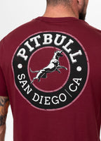 Herren T-Shirt SAN DIEGO CA BLACK -  Burgunder