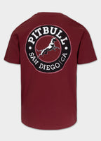 Herren T-Shirt SAN DIEGO CA BLACK -  Burgunder