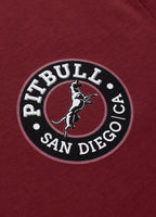 Herren T-Shirt SAN DIEGO CA BLACK -  Burgunder