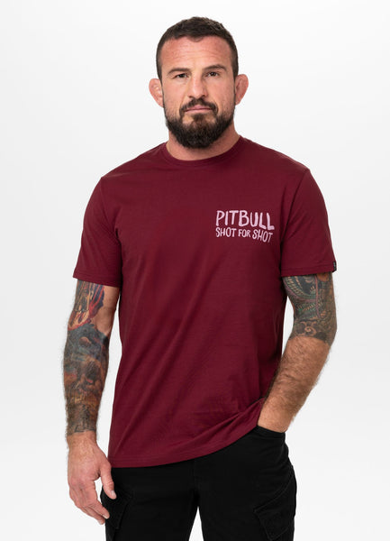 Men's T-shirt SHOT FOR SHOT - Burgundy