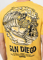 Men's T-shirt SKULL SURF - Yellow