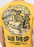 Men's T-shirt SKULL SURF - Yellow