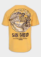 Men's T-shirt SKULL SURF - Yellow