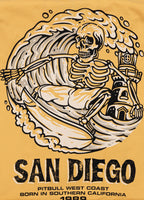 Men's T-shirt SKULL SURF - Yellow