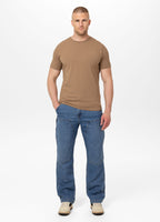 Men's T-Shirt Slim Fit MINIMAL - Coyote brown