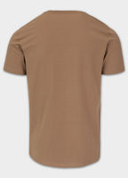 Men's T-Shirt Slim Fit MINIMAL - Coyote brown