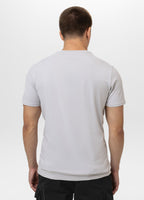 Men's T-Shirt Slim Fit MINIMAL - White Blue