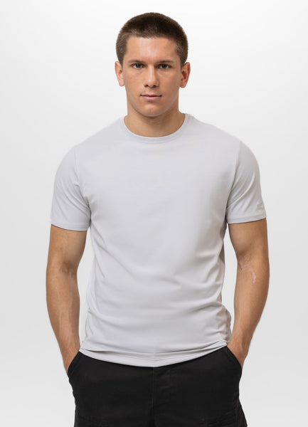 Men's T-Shirt Slim Fit MINIMAL - White Blue