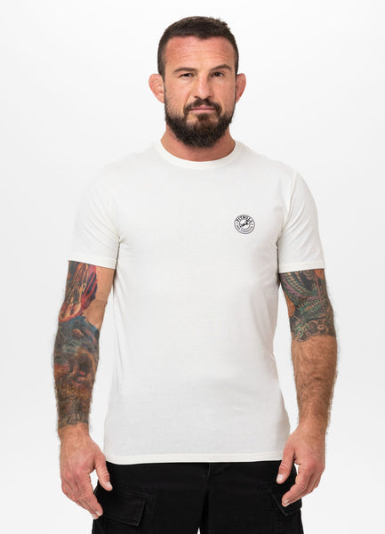 Men's slim fit t-shirt SAN DIEGO CA SMALL LOGO - Offwhite