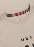 Men's T-Shirt Slim Fit USA CAL - Light Sand