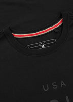 Herren T-Shirt Slim Fit USA CAL - Schwarz