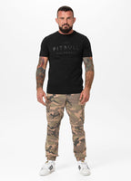 Herren T-Shirt Slim Fit USA CAL - Schwarz