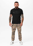 Herren T-Shirt Slim Fit USA CAL - Schwarz