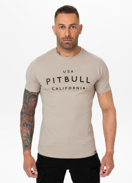 Men's T-Shirt Slim Fit USA CAL - Light Sand
