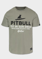 Men's t-shirt SURFING DOG - Dusty Salvia