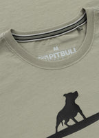 Men's t-shirt SURFING DOG - Dusty Salvia