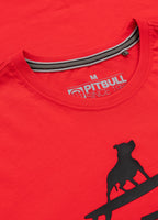 Men's T-shirt SURFING DOG - Fluo Red