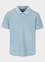 Polo shirt Denim Washed Pique SMALL LOGO - Light Blue
