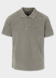 Polo shirt Denim Washed Pique SMALL LOGO - Olive grey