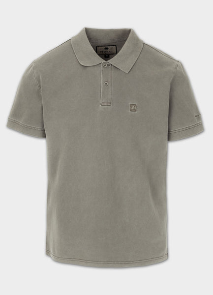 Polo shirt Denim Washed Pique SMALL LOGO - Olive grey