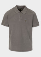 Polo shirt Denim Washed Pique SMALL LOGO - Dark brown
