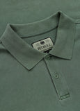 Polo shirt Denim Washed Pique SMALL LOGO - Sage Green