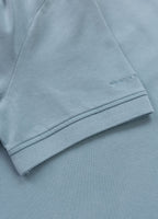 Polo shirt Denim Washed Pique SMALL LOGO - Light Blue