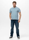 Poloshirt Denim Washed Pique SMALL LOGO - Hellblau