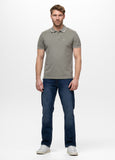 Poloshirt Denim Washed Pique SMALL LOGO - Olivgrau