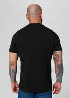Men's Polo Shirt Jersey Slim Fit Small Logo - Black
