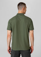 Men's Pique Rockey Polo Shirt - Olive Green