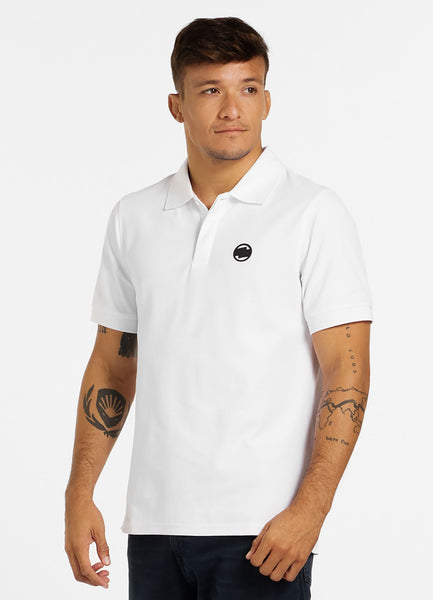 Men's Pique Rockey Polo Shirt - White