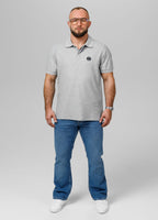Men's polo shirt Pique Rockey - Gray Melange