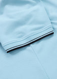 Men's Pique Stripes Regular Polo Shirt - Light Blue