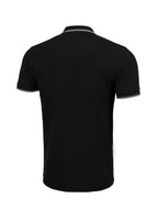 Men's Pique Stripes Regular Polo Shirt - Black