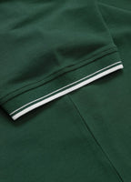 Men's Pique Stripes Regular Polo Shirt - Green