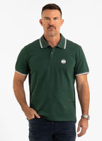 Men's Pique Stripes Regular Polo Shirt - Green