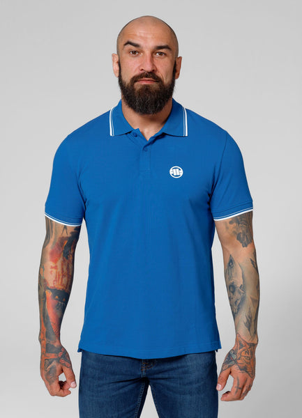 Men's Pique Stripes Regular Polo Shirt - Royal Blue