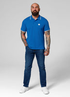 Men's Pique Stripes Regular Polo Shirt - Royal Blue