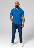 Men's Pique Stripes Regular Polo Shirt - Royal Blue
