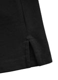 Men's Pique Stripes Regular Polo Shirt - Black
